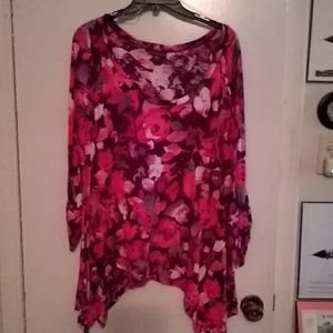 MRKD DN Beverl Drive 2X fish tail red/purple tunic